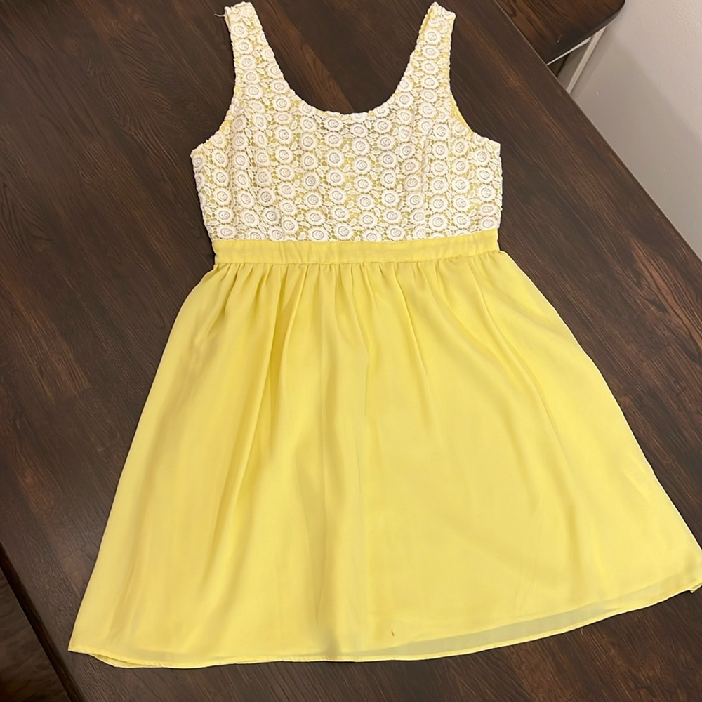Lace-overlay Dress